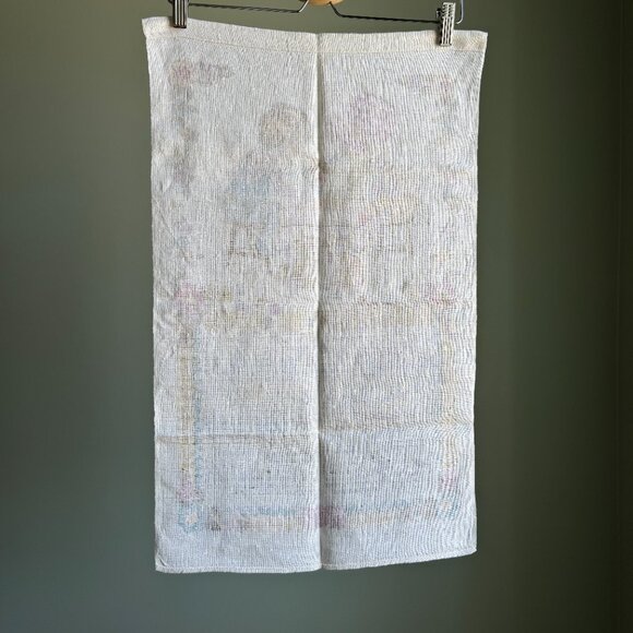 Vintage 1980 Calendar Tea Towel Linen Fabric Wall Decor - Picture 4 of 14